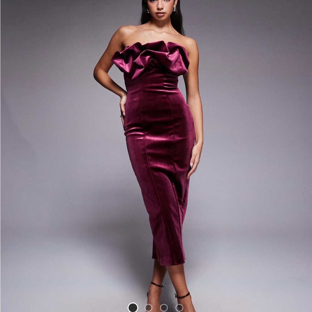 ASOS Strapless Velvet Dress